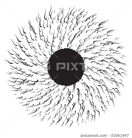 Abstract monochrome background with circle and lines. Sun symbol or medical. Abstract monochrome background with circle and lines. Sun symbol or medical. 83062947