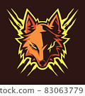 Wolf head esport mascot logo 83063779