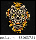Emperor skull head mascot logo 83063781