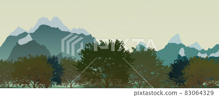 woods and mountains woods and mountains 83064329