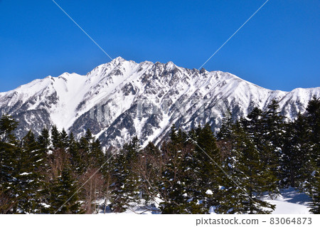 冬季穗高山脈 83064873