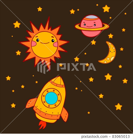 Cute rocket cartoon Cute rocket cartoon 83065013