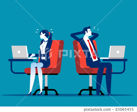 Various tasks of employees working from home. Business cartoon character style Various tasks of employees working from home. Business cartoon character style 83065455