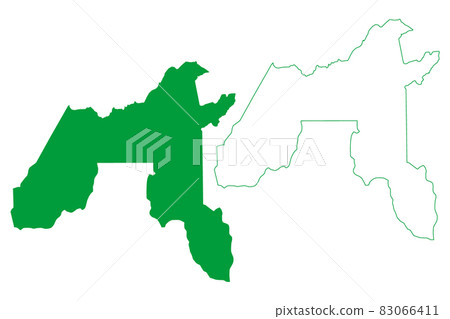 Boa Vista do Ramos municipality (Amazonas state, Municipalities of Brazil, Federative Republic of Brazil) map vector illustration, scribble sketch Boa Vista do Ramos map 83066411