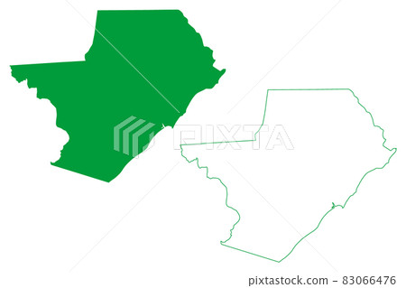 Coruripe municipality (Alagoas state, Municipalities of Brazil, Federative Republic of Brazil) map vector illustration, scribble sketch Coruripe map 83066476