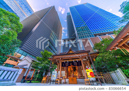 Tokyo cityscape of Japan, overlooking Nihonbashi Muromachi, Fukutoku Shrine in the valley of the building, etc. 83066654