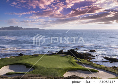 Pebble Beach golf course, Monterey, California, USA 83068347
