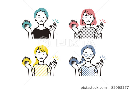 顯示一個人的錢包的女性套裝 83068377