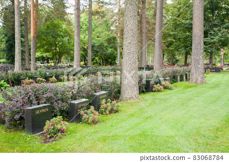 Cemetery in Kouvola, Finland - 6 September 2018. Cemetery in Kouvola, Finland - 6 September 2018. 83068784