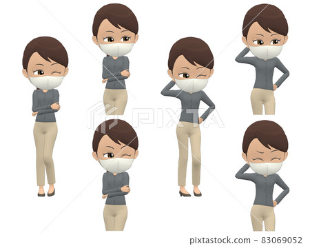 【Pose A】黑色女襯衫馬尾斜對角 【Pose A】黑色女襯衫馬尾斜對角 83069052