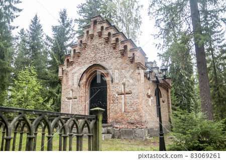 Old chapel at Wrede family cemetery. 18 September 2018 - Anjala, Kouvola, Finland. Old chapel at Wrede family cemetery. 18 September 2018 - Anjala, Kouvola, Finland. 83069261