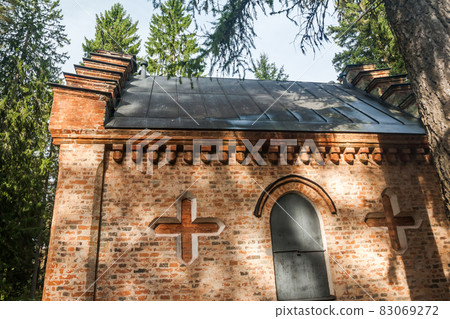 Old chapel at Wrede family cemetery. 18 September 2018 - Anjala, Kouvola, Finland. Old chapel at Wrede family cemetery. 18 September 2018 - Anjala, Kouvola, Finland. 83069272