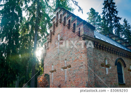 Old chapel at Wrede family cemetery. 18 September 2018 - Anjala, Kouvola, Finland. Old chapel at Wrede family cemetery. 18 September 2018 - Anjala, Kouvola, Finland. 83069293