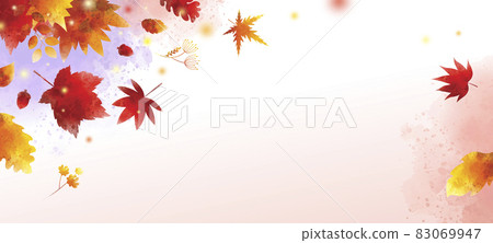 Watercolor autumn banner on white background with copy space vector illustration Watercolor autumn banner on white background with copy space vector illustration 83069947