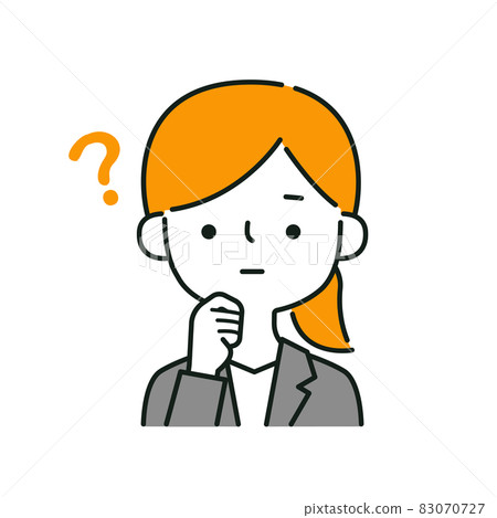 Illustration of a troubled business woman Illustration of a troubled business woman 83070727