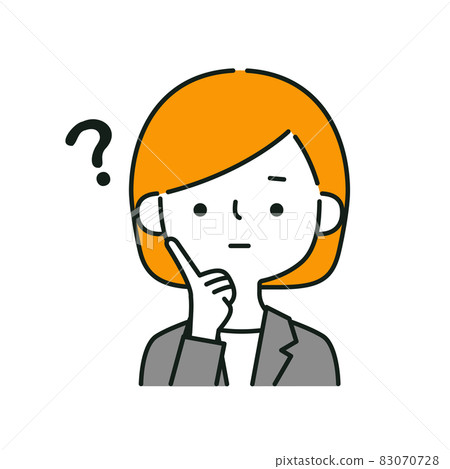 Illustration of a woman in a thinking suit Illustration of a woman in a thinking suit 83070728