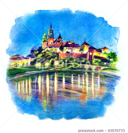 Night Wawel castle, Krakow, Poland Night Wawel castle, Krakow, Poland 83070733