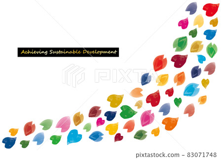 Watercolor petal line of SDGs image Watercolor petal line of SDGs image 83071748