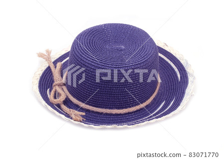Women's woven hat isolated on a white background. 83071770