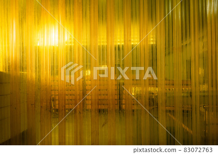 PVC plastic partition entrance in warehouse at processing plant 83072763