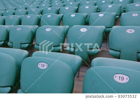 Empty seats in the stadium due to coronavirus. Banning sporting events due to lockdown. Distribution of Covid-19. 83073532