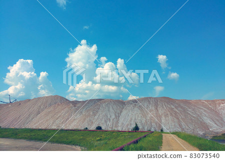 Large mountains from the production spent ore. Mining. 83073540