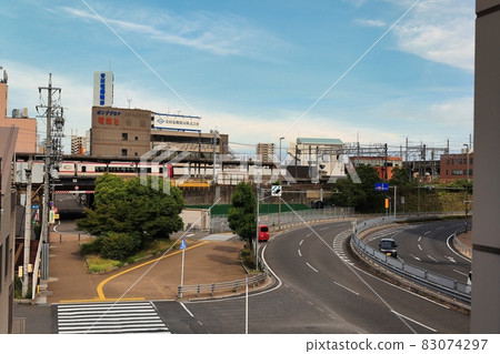 岐阜縣岐阜市JR名鐵岐阜站前街景 83074297