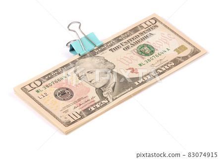 Wads of money ten dollars 83074915