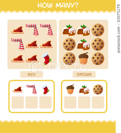 How many cartoon christmas. Counting game. Educational game for pre shool years kids and toddlers How many cartoon christmas. Counting game. Educational game for pre shool years kids and toddlers 83075279