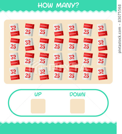 How many cartoon calendar. Counting game. Educational game for pre shool years kids and toddlers 83075568