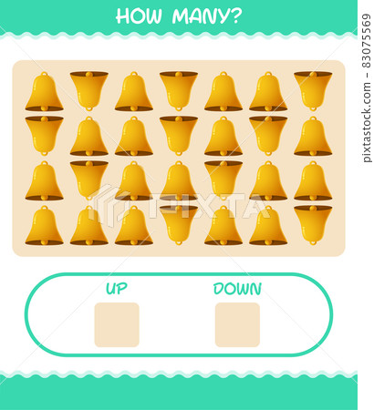 How many cartoon bell. Counting game. Educational game for pre shool years kids and toddlers 83075569