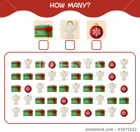 How many cartoon christmas. Counting game. Educational game for pre shool years kids and toddlers How many cartoon christmas. Counting game. Educational game for pre shool years kids and toddlers 83075832