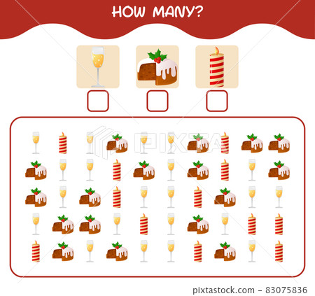 How many cartoon christmas. Counting game. Educational game for pre shool years kids and toddlers How many cartoon christmas. Counting game. Educational game for pre shool years kids and toddlers 83075836