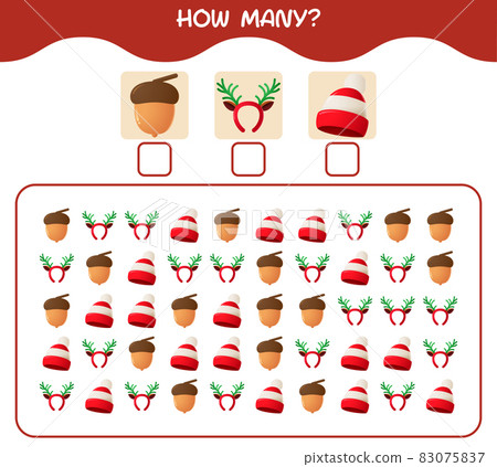 How many cartoon christmas. Counting game. Educational game for pre shool years kids and toddlers How many cartoon christmas. Counting game. Educational game for pre shool years kids and toddlers 83075837