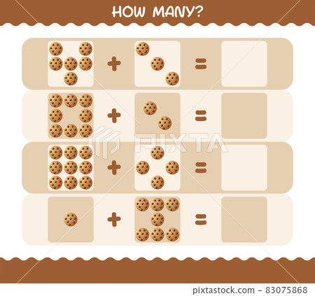 How many cartoon cookie. Counting game. Educational game for pre shool years kids and toddlers 83075868