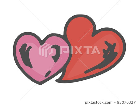 Doodle simple hearts drawing bright. sketch vector Doodle simple hearts drawing bright. sketch vector 83076327