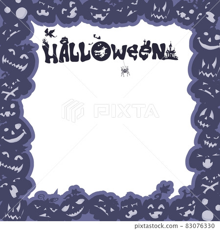 frame purple with pumpkins for holiday halloween frame purple with pumpkins for holiday halloween 83076330