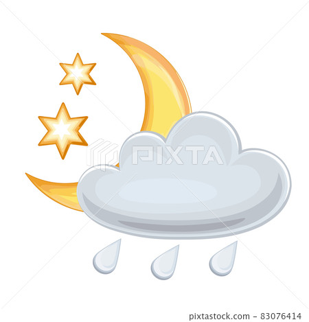 Semimonthly and stars behind cloud in night sky Semimonthly and stars behind cloud in night sky 83076414