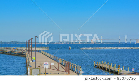 Matapeake Fishing pier on the Chesapeake Bay in,Stevensville, Queen Anne's County, Maryland 83076750