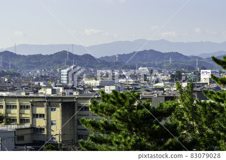 三重縣松阪市松阪市 從松阪城遺址俯瞰松阪市南部 83079028