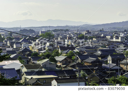 三重縣松阪市松阪市 從松阪城遺址俯瞰松阪市東南部 83079030