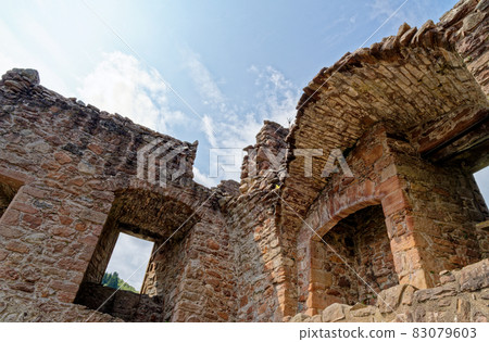 Urquhart Castle on the shore of Loch Ness 83079603