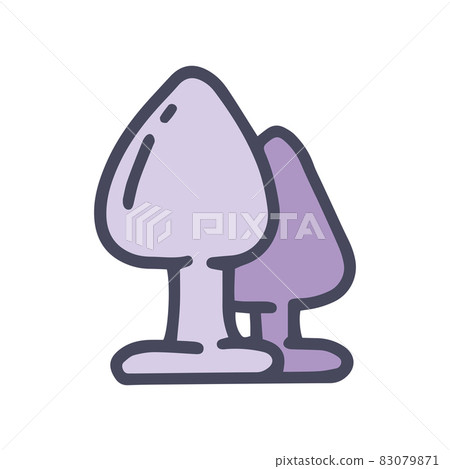butt plug color vector doodle simple icon 83079871