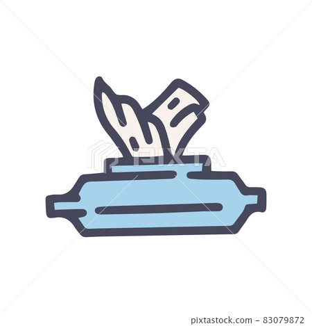 wet wipes color vector doodle simple icon wet wipes color vector doodle simple icon 83079872
