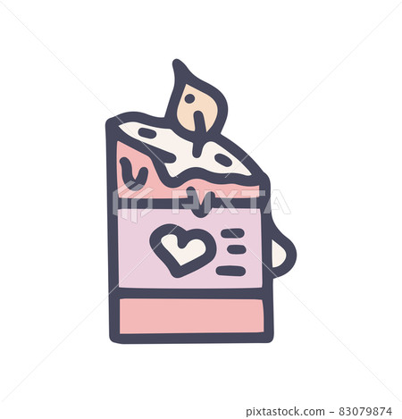 aroma candle color vector doodle simple icon aroma candle color vector doodle simple icon 83079874