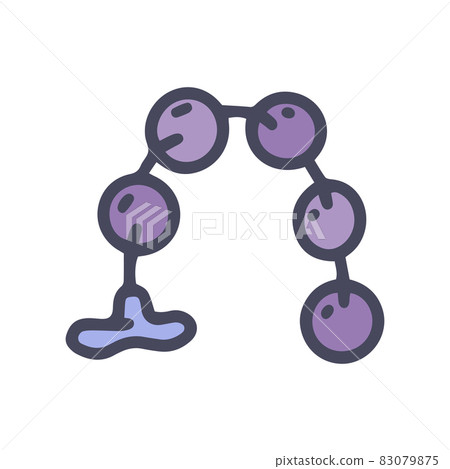 anal beads color vector doodle simple icon anal beads color vector doodle simple icon 83079875
