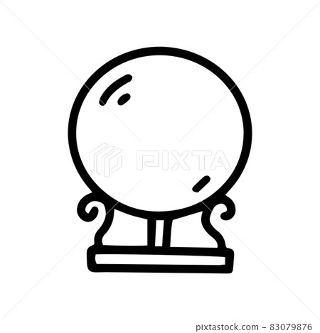 decorative crystal ball line vector doodle simple icon decorative crystal ball line vector doodle simple icon 83079876