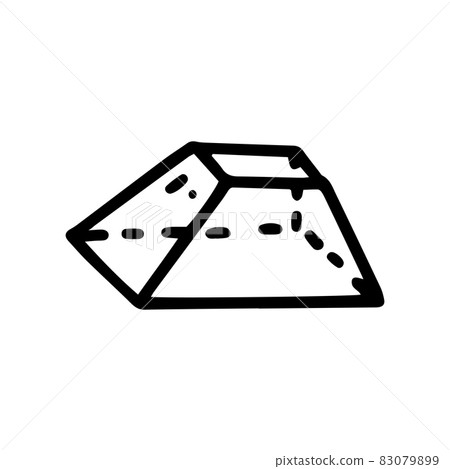 truncated square pyramid line vector doodle simple icon truncated square pyramid line vector doodle simple icon 83079899