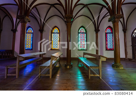 Inside the former Nozaki Church Nozaki Island 83080414