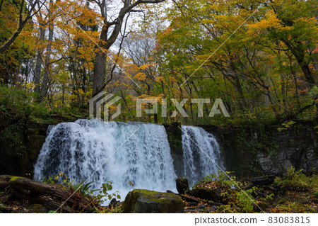 Autumn mountain waterfall Autumn mountain waterfall 83083815